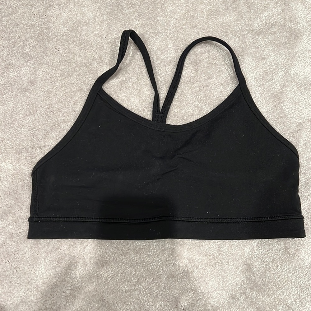 Black lululemon sports bra, size 4.